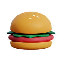 Burger 3d Symbol Illustration png