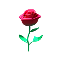 Rosa 3d icono ilustración png