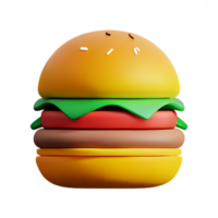 hamburguesa 3d icono ilustración png