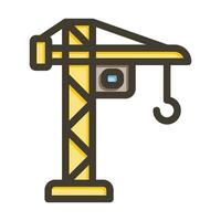 Crane Vector Thick Line Filled Colors Icon For Personal And Commercial Use.