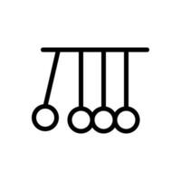 Newton's cradle icon in line style design isolated on white background. Editable stroke. vector