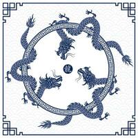 Happy Chinese new year 2024 Zodiac sign year of the Dragon vector