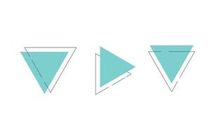 set of colorful abstract triangle shapes vector