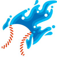 baseball volante acqua palla icona png