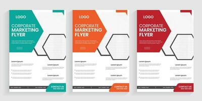 New editable corporate agency print a4 flier, poster and leaflet layout vector