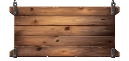 wood signboard  isolated transparent background. AI Generative png