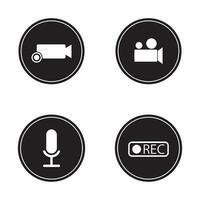 recording icon vector