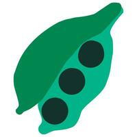 Pea cartoon on icon style vector