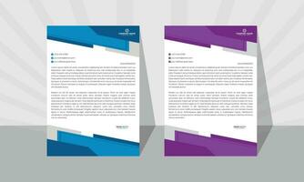 Blue color corporate modern letterhead design package template. For your project, a stylish, contemporary letterhead design template. vector
