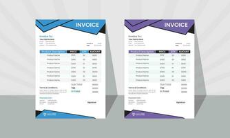 Modern invoices Design vector