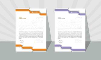 modern letterhead design template. vector