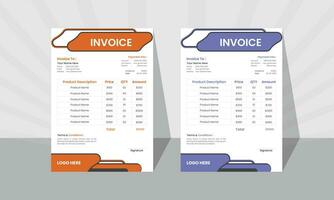 Modern invoices Design vector