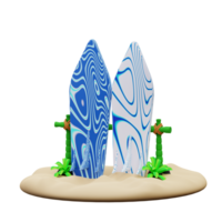 3d illustration de l'eau surfant png