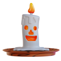3d illustration of a smiling candle png