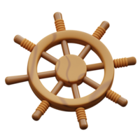 3d illustration of boat steering png