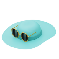 3d illustration of hat and glasses png