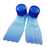 3d illustration of diving boots png