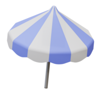 3d ilustración de playa paraguas png