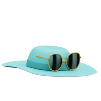 3d illustration of hat and glasses png