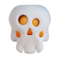 3d illustrazione di un' halloween cranio png