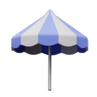 3d ilustración de playa paraguas png