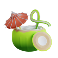 3d ilustração do coco árvore e maca png