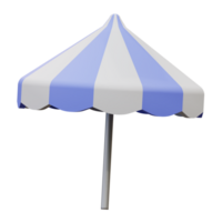 3d illustration de plage parapluie png