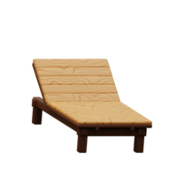 3d illustration de plage chaises png