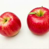 crujiente rojo manzana un Fresco estudio Disparo exhibiendo el belleza, generativo ai foto