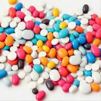 cuidado de la salud suministro apilar productos farmacéuticos pastillas y medicamento, generativo ai foto