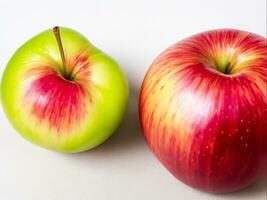 crujiente rojo manzana un Fresco estudio Disparo exhibiendo el belleza, generativo ai foto