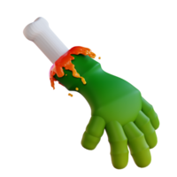 3d illustration of zombie hand png