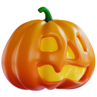 3d ilustración de Halloween calabaza png