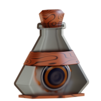 3d Illustration von ein Auge im ein Flasche png