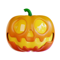 3d illustration of Halloweens pumpkin png