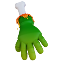 3d illustration of zombie hand png