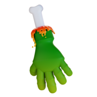 3d ilustración de zombi mano png