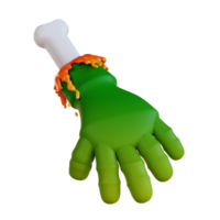 3d illustration of zombie hand png