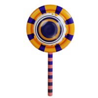 3d illustration of Halloweens eye lollipop png