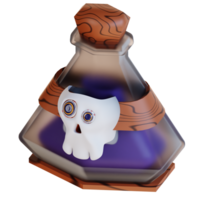 3d illustratie van een oog in een fles png