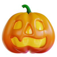 3d illustration of Halloweens pumpkin png