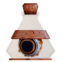 3d ilustración de un ojo en un botella png