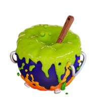 3d illustration of cooking potion with fire png