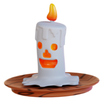 3d illustration of a smiling candle png