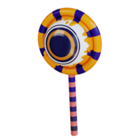 3d illustration of Halloweens eye lollipop png