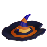 3d illustratie van halloweens hoed png