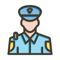 Police Vector Thick Line Filled Colors Icon For Personal And Commercial Use.