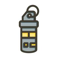 Tear Gas Vector Thick Line Filled Colors Icon For Personal And Commercial Use.
