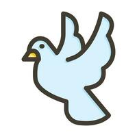Bird Vector Thick Line Filled Colors Icon For Personal And Commercial Use.