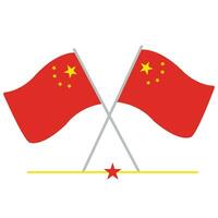 Vector illustration of People's republic of China national day, flag, greeting card and banner design